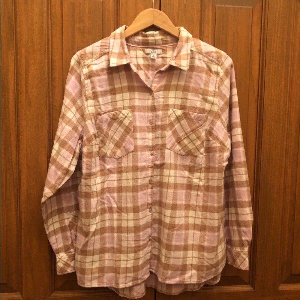 Croft & Barrow plaid flannel button down size 0X new
